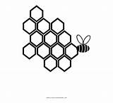 Honeycomb Clipart Coloring Clip Hexagon Library Vector sketch template