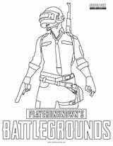 Pubg Coloring Battlegrounds Unknown Player sketch template