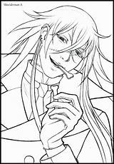 Coloring Pages Butler Anime sketch template