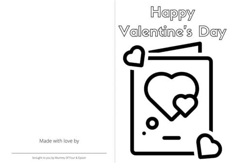 printable valentines day colouring cards  kids mummy