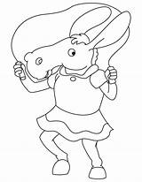 Skipping Rope Jenny Coloring sketch template