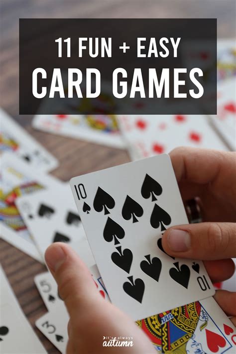fun easy cards games  kids  adults   autumn