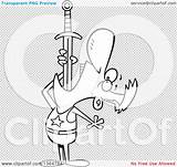 Swallowing Entertainer Circus Sword Illustration Man Royalty Clipart Cartoon Vector Toonaday sketch template