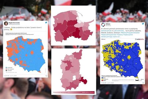 polska podzielona na pół bzdura zobacz wyborcze mapy