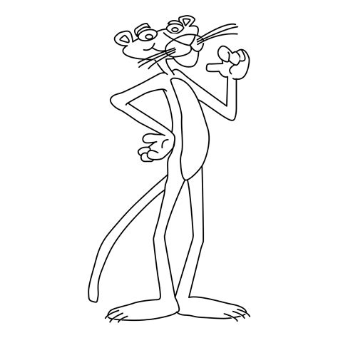 printable pink panther coloring pages  kids