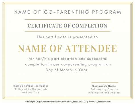 parenting class certificate earn  certificate  completion