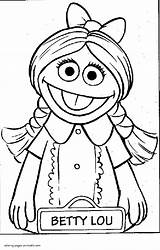 Sesame Street Coloring Pages Printable Betty Lou Print Look Other Rocks sketch template