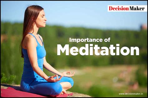 importance  meditation decision maker