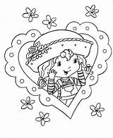 Shortcake Strawberry Coloring Pages Color Print Kids Simple Characters sketch template