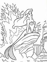 Coloring Christmas Pages Ariel Getcolorings Princess Disney sketch template
