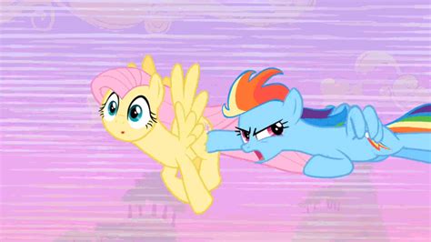 26578 Animated Butt Touch Duo Fluttershy Flying