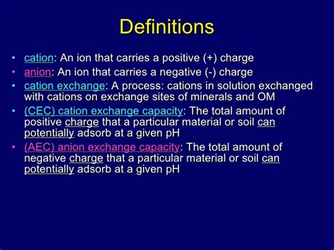 week  clay  ion exchange