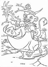 Coloring Pages Timon Pumbaa Simba Lion King Comments sketch template