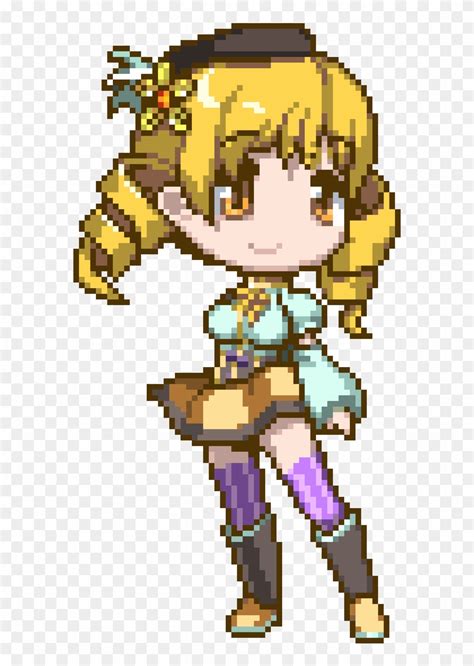 40 Anime Pixel Art Grid