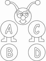 Blocks Coloring Pages Abc Alphabet Getcolorings Colo sketch template