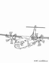 Coloring Pages Plane Propeller Choose Board Airplane Color Military sketch template