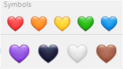 heart emojis heres  relationship  colour stands