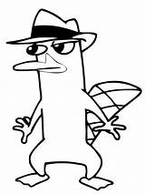 Perry Platypus Coloring Pages Agent Drawing Ferb Phineas Printable Sneaking Around Colouring Kids Disney Games Gif Clipart Bestcoloringpagesforkids sketch template