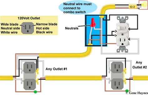 combination switch outlet wiring diagram