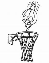 Basketball Coloring Netball Clipart Pages Hoop Ring Ball Cliparts Colouring Thompson Klay Hoops Kids Sketch Printactivities Sheet Clipground Library Diving sketch template
