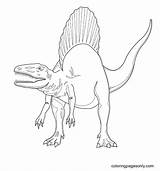 Spinosaurus Jurassic sketch template