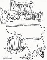 Kwanzaa Doodle sketch template