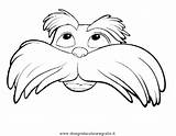 Mustache Coloring Moustache Lorax Getcolorings sketch template