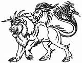 Chimera Coloring Drawing Drawings Pages Characters Printable sketch template