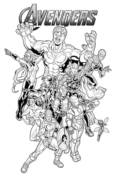 marvel avengers coloring pages hwm