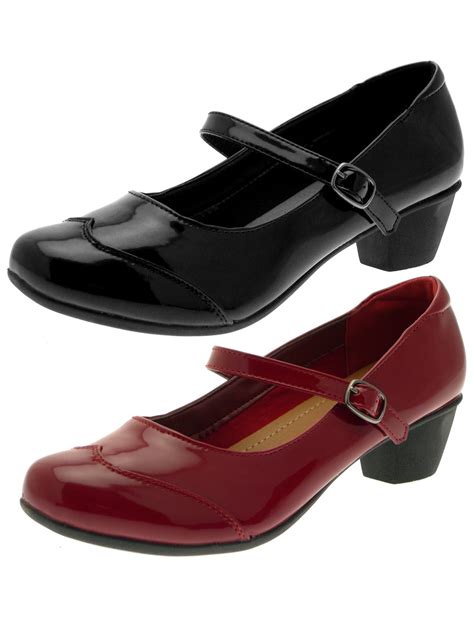 womens  block heel comfort mary jane court work party shoes size uk   ebay
