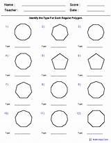 Polygons Polygon Worksheets Worksheet Regular Math Shapes Geometry Printable Grade Identify Activities Area 3rd Geometric Perimeter Irregular Types Aids Quadrilaterals sketch template