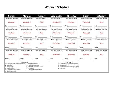 printable workout calendar calendar templates