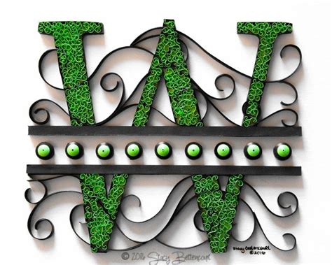 thick scrolled quilled letter  monogram quilling designs quilling