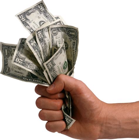 hand holding dollars money transparent png stickpng