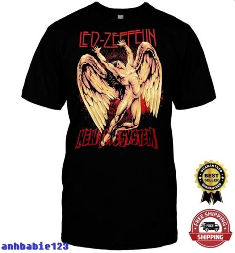 led zeppelin wing angel  type system high quality silk screen collectable ebay
