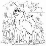 Husky Coloring Printable Happy Pages Kids Dogs Supercoloring Description Categories sketch template