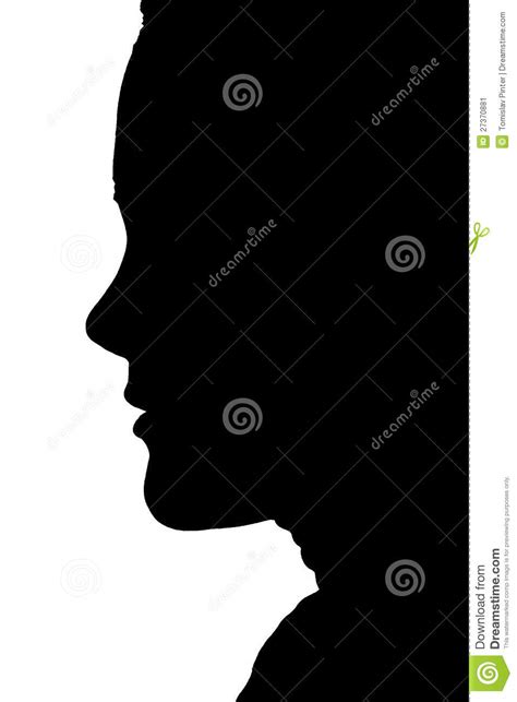 silueta de la cara de la mujer imagen de archivo imagen