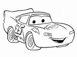 Cars Coloring Kids Color Print Pages Mcqueen Lightning Characters sketch template