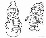Snowman Coloring Pages Family Printable Kids sketch template