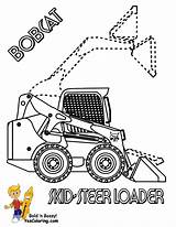 Coloring Pages Skid Steer Bobcat Mighty Construction Machines Colouring Tractor Loader Popular Gif Kids Getdrawings Drawing Book Coloringhome sketch template