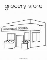 Grocery sketch template