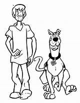 Scooby Doo Shaggy Colorir Impressão Páginas sketch template