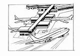 Aeroporto Colorare Disegno Aeropuerto Flughafen Vliegveld Lotnisko Aeroport Coloriage Luchthaven Aereo Kolorowanka Ausmalbilder Ausmalbild Kolorowanki Aerei Ausdrucken sketch template