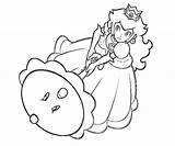 Rosalina Coloring Pages Daisy Peach Princess Getcolorings Getdrawings Color sketch template