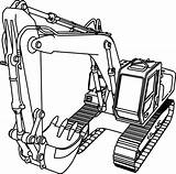 Excavator Coloring Pages Bulldozer Equipment Construction Loader Front Farm End Crane Drawing Clipart Color Heavy Truck Good Printable Kids John sketch template