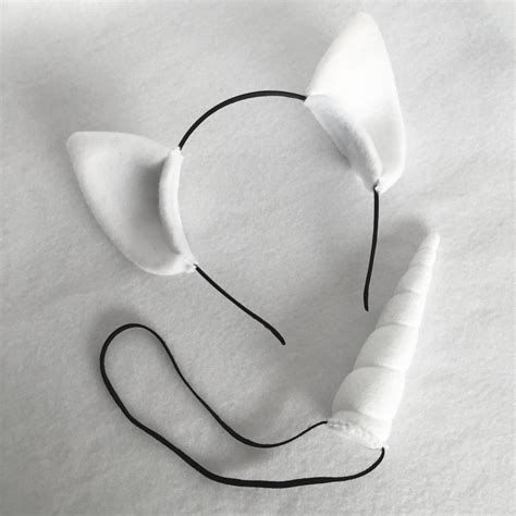 white unicorn set unicorn horn  ears unicorn costume