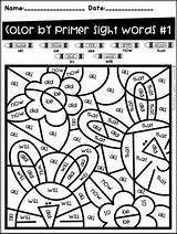 Sight Word Color Spring Coloring Dolch Activities Addition Number Family Fun Kindergarten Subtraction Math Literacy Visit Activity Teacherspayteachers Tpt Preschool sketch template