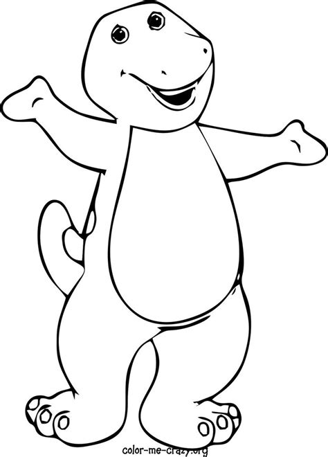 printable barney coloring pages print color craft