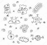 Germs Bacteria Drawing Microbe Vector Stock Shows Figure Getdrawings sketch template