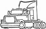 Truck Semi Coloring Pages Trucks Wheeler Trailer Printable Color Tattoos Clipart Tractor Cliparts Renault Magnum Library Transport Print Cars Drawing sketch template